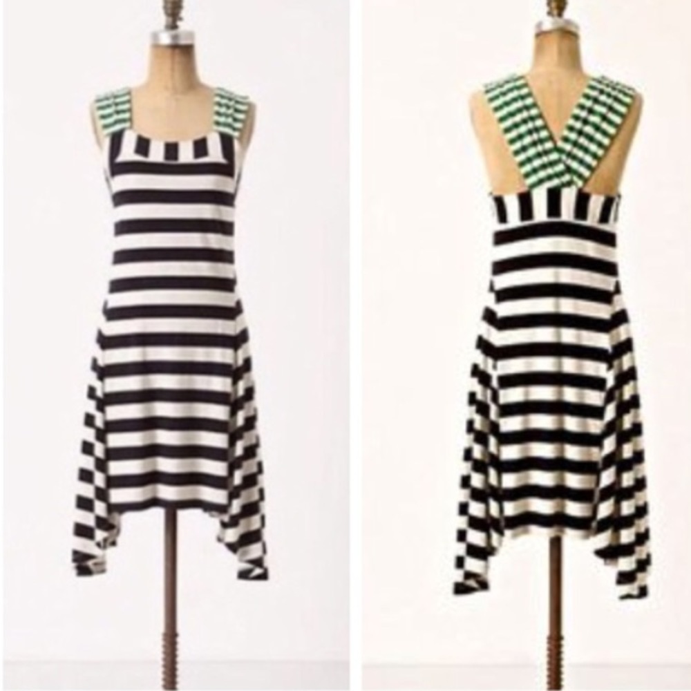 Anthro "Split Stripes Dress" by HWR Monogram